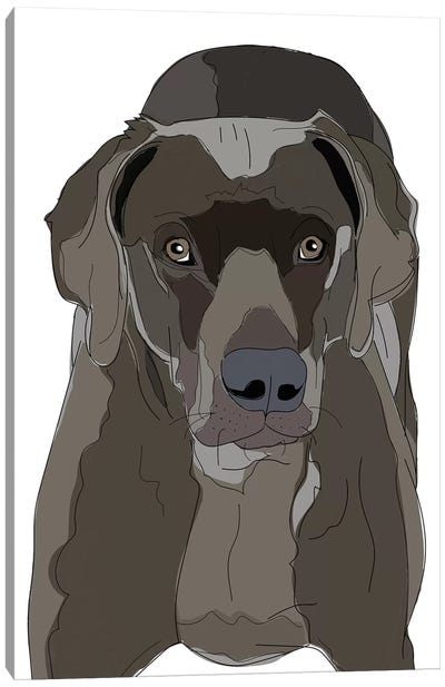 Love This Dog Canvas Art Print - Sketch and Paws
