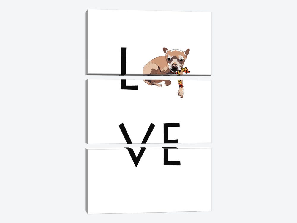 Love Your Dog Chihuahua by Sketch and Paws 3-piece Canvas Print