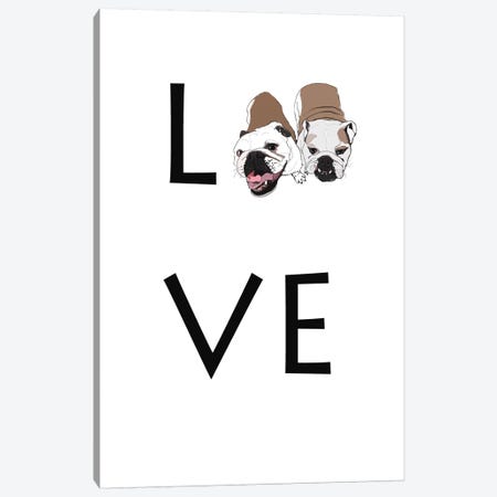Love Your Dog English Bulldogs Canvas Print #SAP85} by Sketch and Paws Canvas Art Print