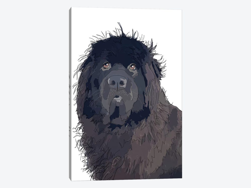 Newfie by Sketch and Paws 1-piece Canvas Art