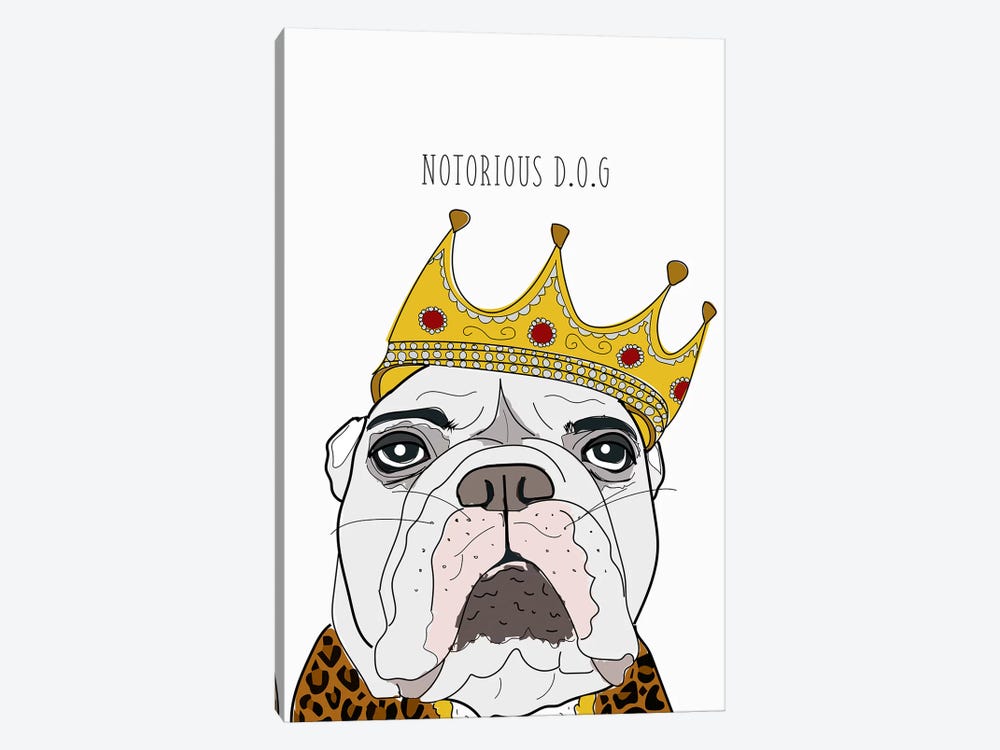Notorious Dog by Sketch and Paws 1-piece Canvas Artwork