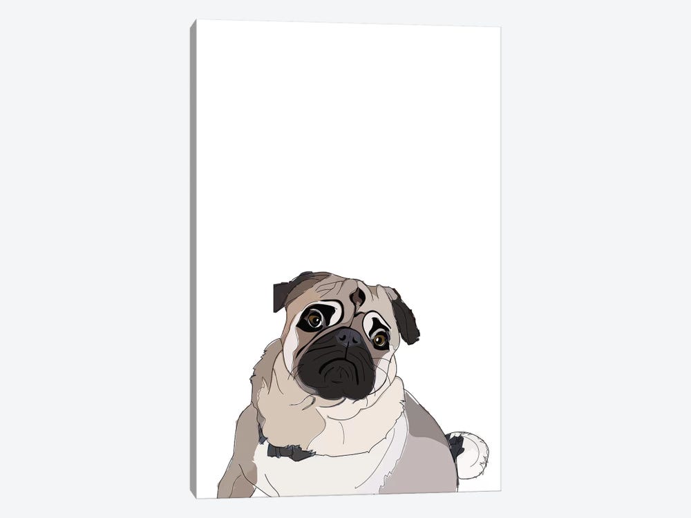 Pug by Sketch and Paws 1-piece Canvas Artwork