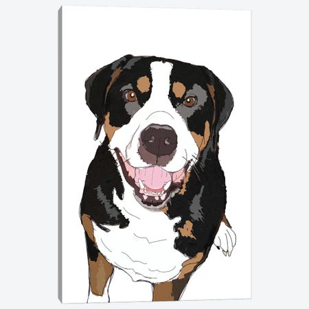 Rottweiler Canvas Print #SAP97} by Sketch and Paws Canvas Artwork