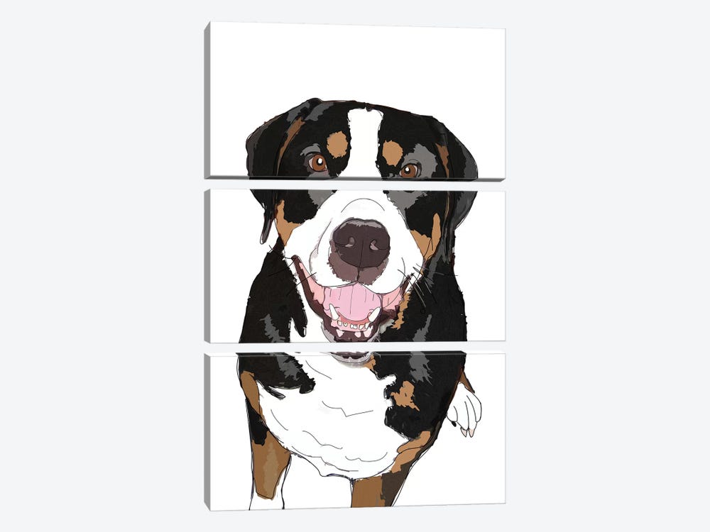 Rottweiler by Sketch and Paws 3-piece Canvas Art Print