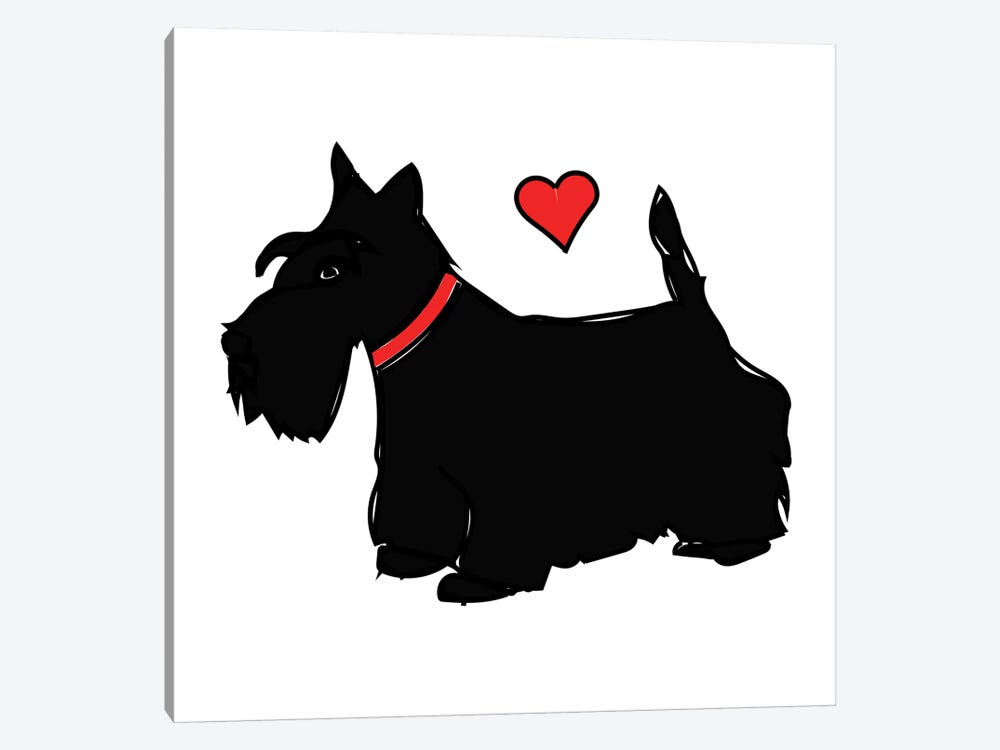 Scottie by Sketch and Paws 1-piece Canvas Print