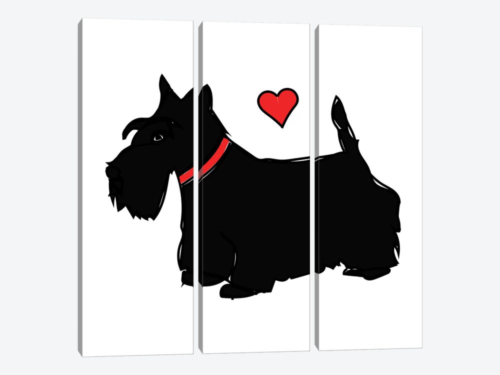 Scottie by Sketch and Paws 3-piece Art Print