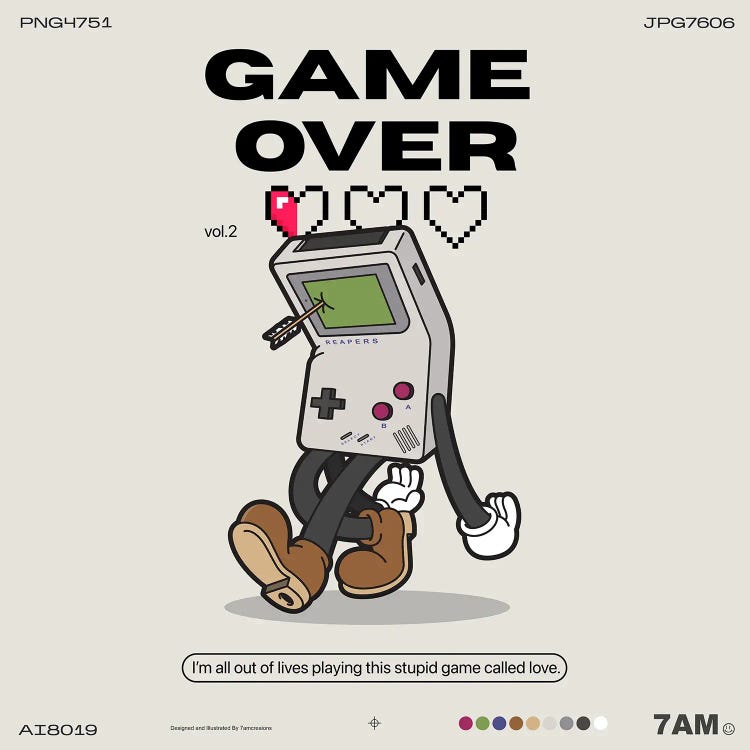 Game Over by 7amCreations wall art