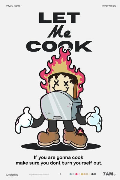 Let Me Cook by 7amCreations metal wall art