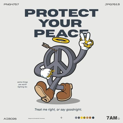 Protect Your Peace by 7amCreations framed canvas print