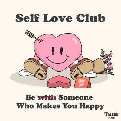 Self Love Club by 7amCreations metal wall art