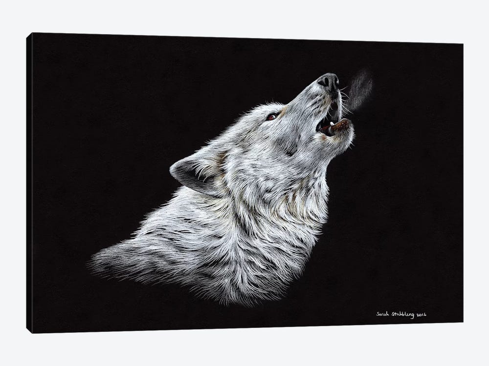 Black And White Animal Wall Art Large Poster & Canvas Pictures Wolf Drawing 