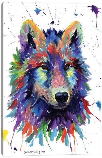 Wolf III Canvas Art Print - Sarah Stribbling