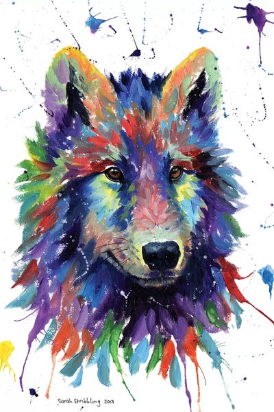Wolf III Canvas Wall Art by Sarah Stribbling | iCanvas