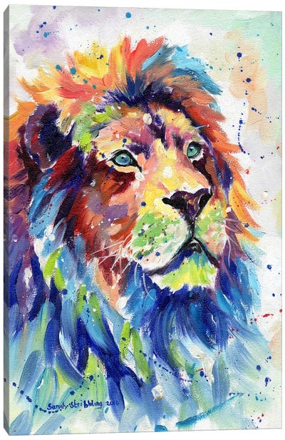 African Lion Dream Canvas Art Print - Sarah Stribbling