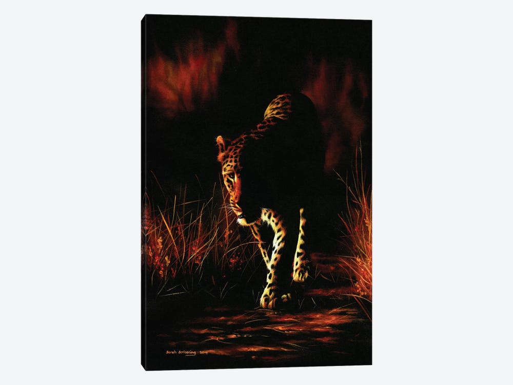 Leopard Walking by Sarah Stribbling 1-piece Art Print