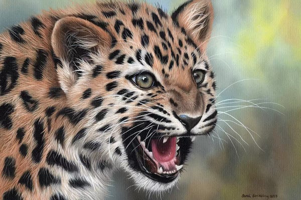 Leopards: Leopard Cub II by Sarah Stribbling