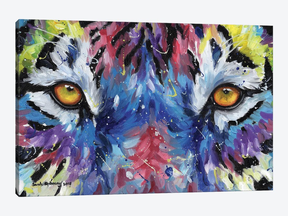 Multicolour Tiger Eyes by Sarah Stribbling 1-piece Art Print