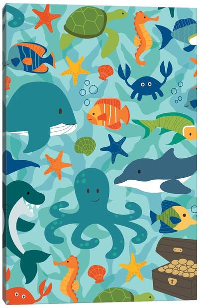 Sea Creatures Canvas Art Print