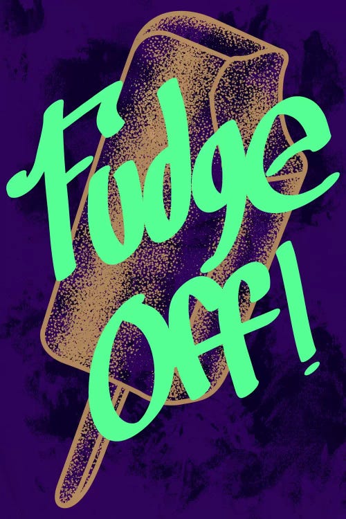 Fudge Off by 5by5collective canvas print