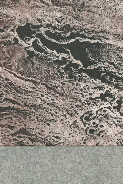 Sam Ashton: Pink And Gray Textured Abstract by Sam Ashton