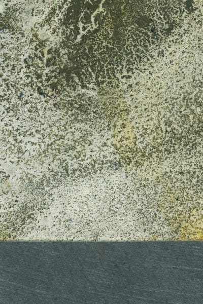 Sam Ashton: Yellow, White, And Gray Textured Abstract by Sam Ashton