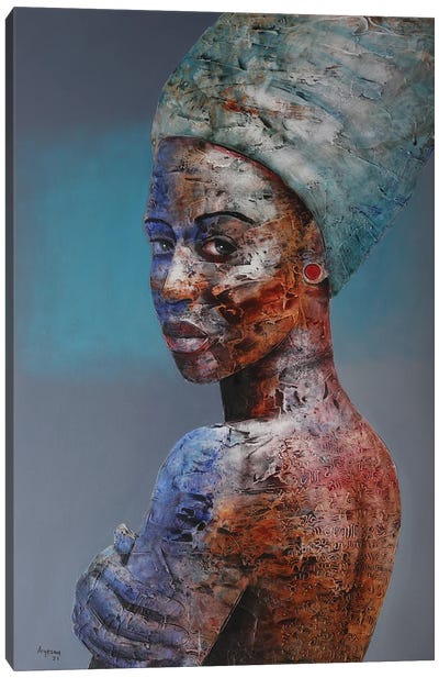Bearer Of Tales Canvas Art Print - Contemporary Portraiture by Black Artists