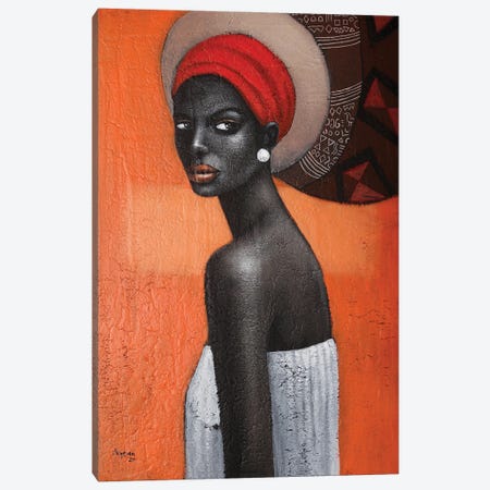 Black And Orange Canvas Print #SAY22} by Segun Aiyesan Canvas Art Print