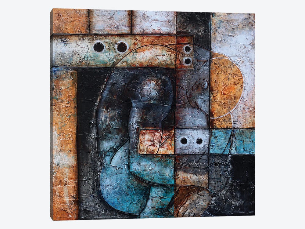 Men In Boxes I by Segun Aiyesan 1-piece Canvas Art