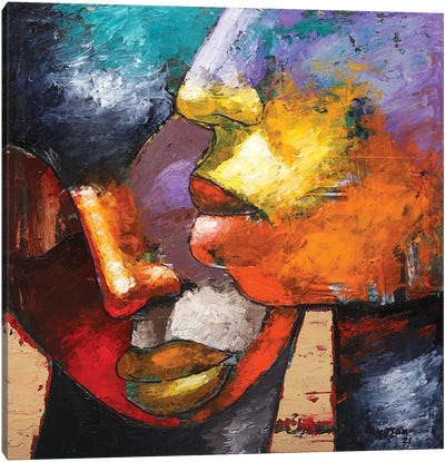 The Keepers II Canvas Art Print - Abstract Figures Art