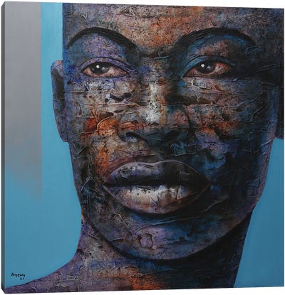 Okunrin Meta Canvas Art Print - Contemporary Portraiture by Black Artists
