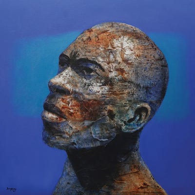 Sky-God by Segun Aiyesan framed canvas print