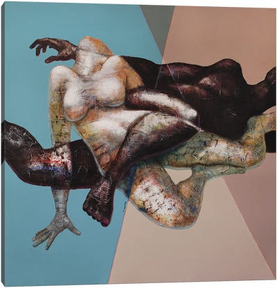 Yin Yang (The Dance) Canvas Art Print - Female Nude Art