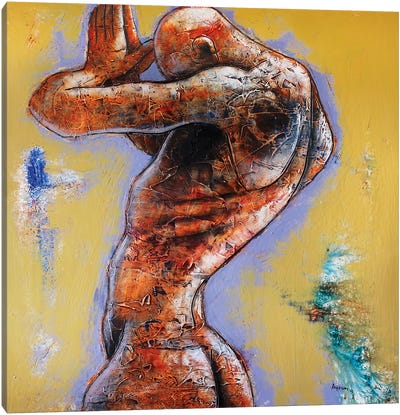 Prayer For The Meek Canvas Art Print - Male Nude Art