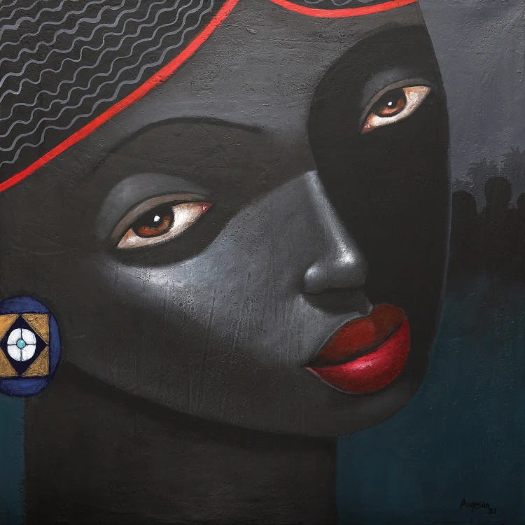 Black Goddess by Segun Aiyesan wall art