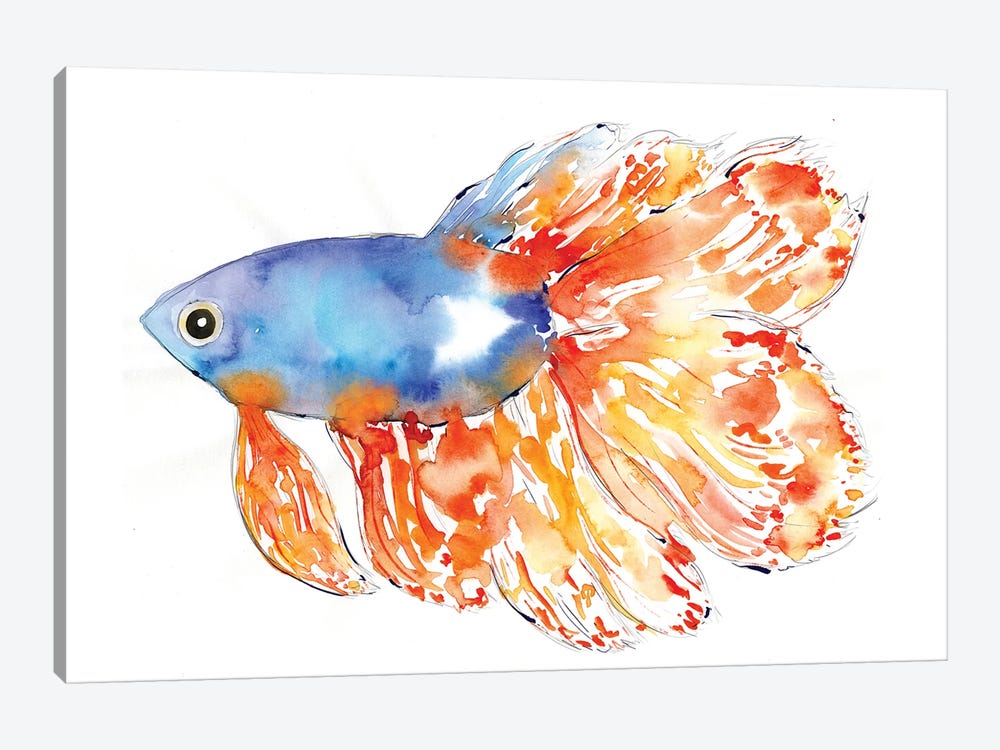 Seacoast Betta Fish 1-piece Canvas Wall Art