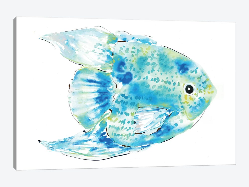 Spotted Fish Blue by Sara Berrenson 1-piece Canvas Artwork