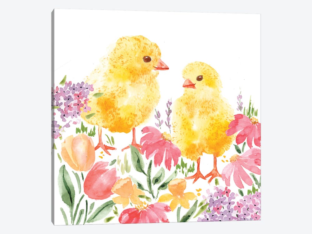 Chicks Garden by Sara Berrenson 1-piece Canvas Print