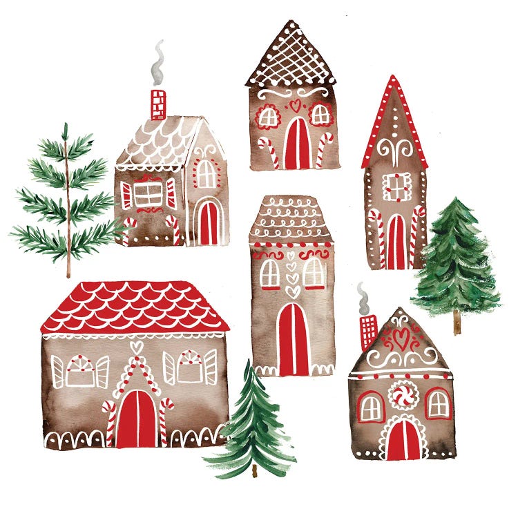Gingerbread Houses by Sara Berrenson wall art