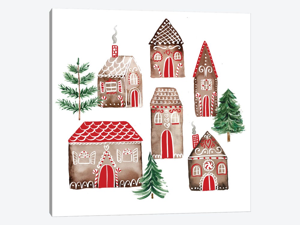 Gingerbread Houses by Sara Berrenson 1-piece Canvas Art