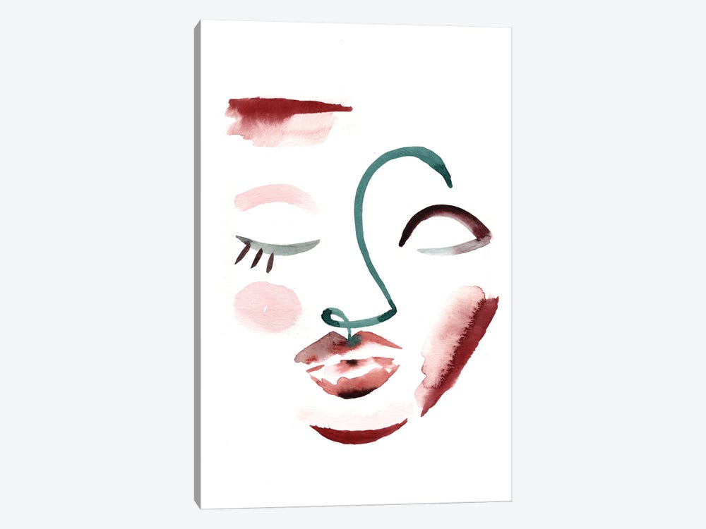 Outlined Face Natural II by Sara Berrenson 1-piece Canvas Print