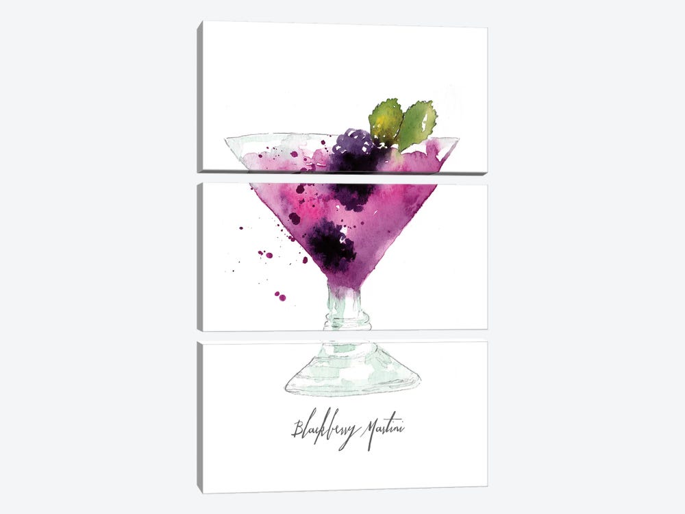 Blackberry Martini 3-piece Art Print