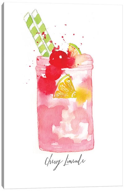 Cherry Limeade Canvas Art Print - Sara Berrenson