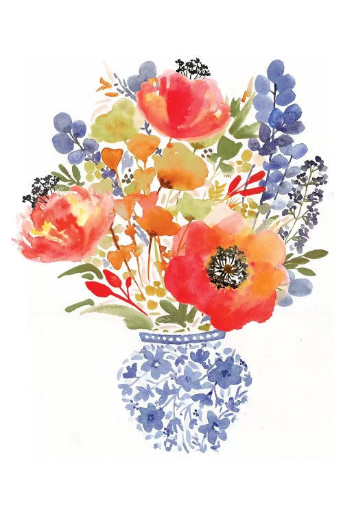 Chinoiserie Poppy by Sara Berrenson wall art