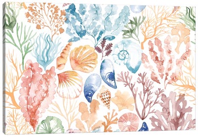 Coral Reef Sand Swatch Canvas Art Print - Sara Berrenson