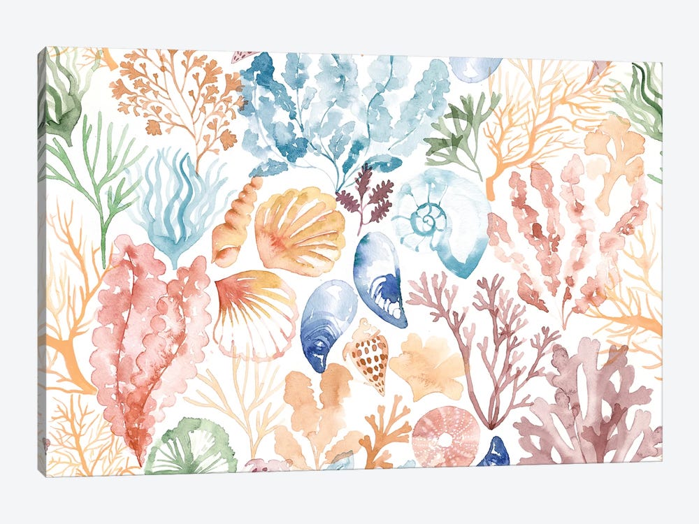 Coral Reef Sand Swatch by Sara Berrenson 1-piece Canvas Print