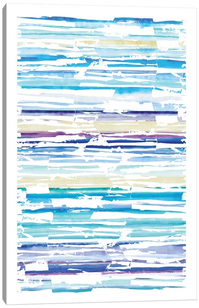 Distressed Stripe Swatch Canvas Art Print - Linear Abstract Art