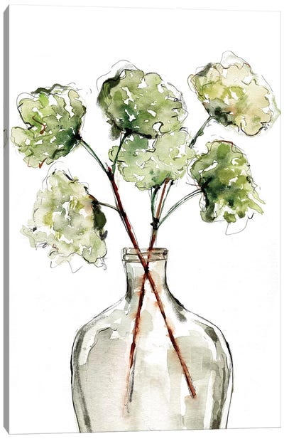 Greenery Vase II Canvas Art Print - Sara Berrenson
