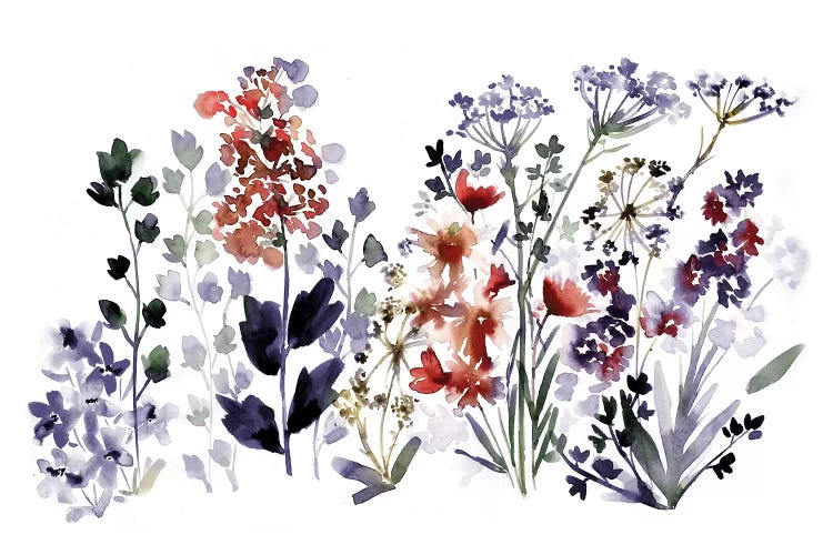Indigo Wildflowers by Sara Berrenson wall art