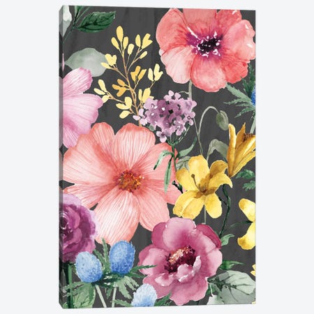Paris Floral Canvas Print #SBE43} by Sara Berrenson Canvas Print