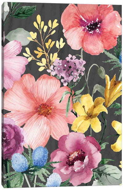 Paris Floral Canvas Art Print - Sara Berrenson